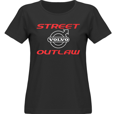 T-shirt SouthWest Dam Svart/Rtt och vitt tryck i kategori Motor: Volvo Street Outlaw