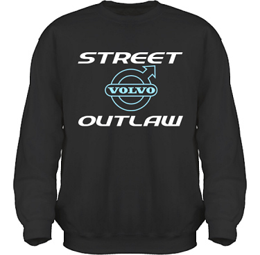 Sweatshirt HeavyBlend Svart/Vitt och ljusbltt tryck i kategori Motor: Volvo Street Outlaw