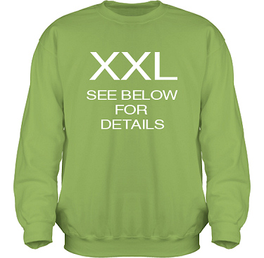 Sweatshirt HeavyBlend Kiwi/Vitt tryck i kategori Sexxx: See below
