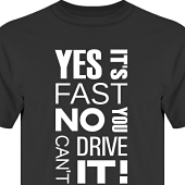 T-shirt, Hoodie i kategori Motor: Yes its fast