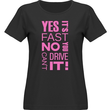 T-shirt SouthWest Dam Svart/Cerise tryck i kategori Motor: Yes its fast